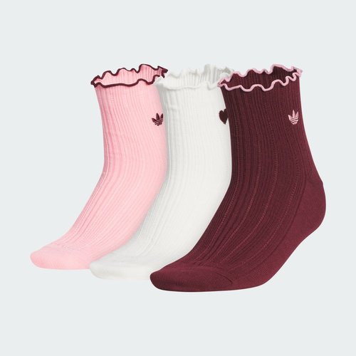adidas Valentine's RFL 3-Pack Quarter - Red/Pink Spark/Off White - KL0803