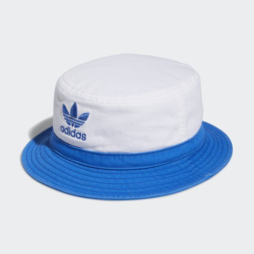adidas Washed Bucket Hat - White/Blue Bird/Blue Bird - GA5271