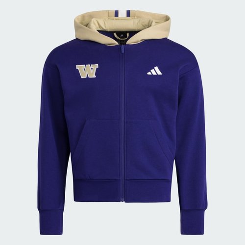 adidas Washington Huskies Full Zip Helmet Hoodie - Team College Purple/White - JN0363