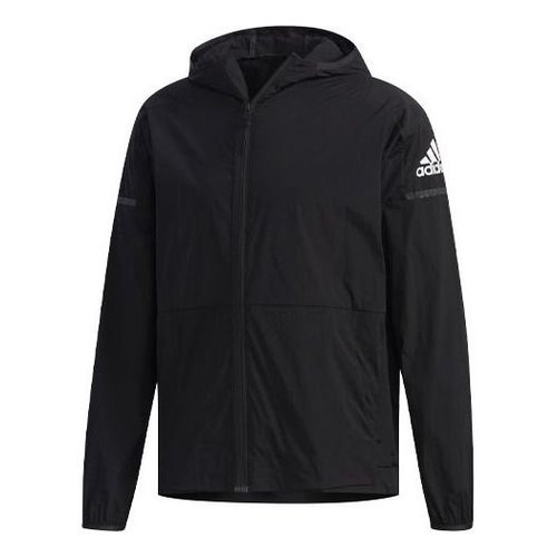 adidas Wb Light Woven Windproof hooded Logo Jacket - Black - FI8759