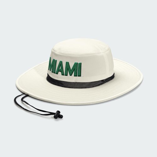 adidas Wide Brim Sun Hat - Cream White/Multi/Multi/Ncaa-Mia - JW0440