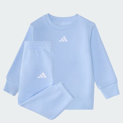 adidas Winterized 2-Piece Long Sleeve Fleece Pullover & Jogger Set - Glow Blue - JK8865