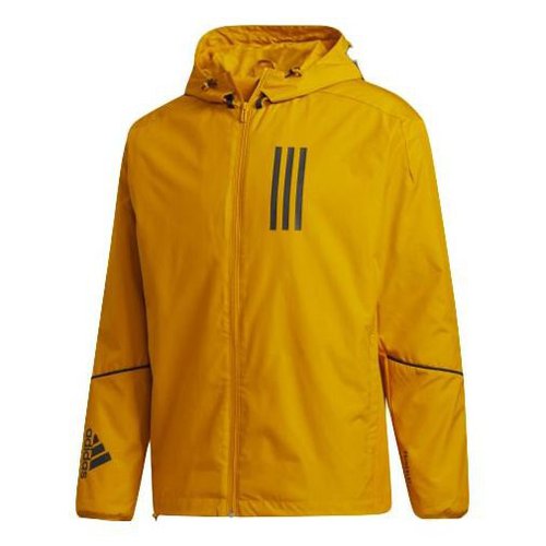 adidas W.N.D. hooded Sports Stylish Jacket Color - Gold - GF3968