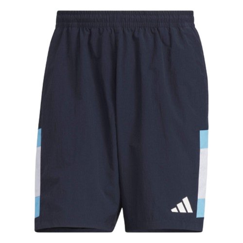 adidas Wording Pack Loose Fit Mesh-Lined Woven Shorts - Navy - JM2074