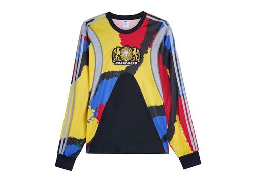 adidas x Brain Dead Long Sleeve Jersey - Black/Eqt Yellow - JY7958