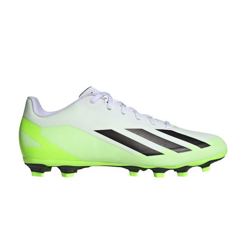 adidas X Crazyfast.4 FG - Cloud White/Core Black/Lucid Lemon - HQ4535