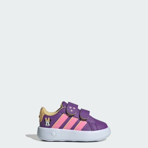 adidas x Disney Minnie Mouse Grand Court - Active Purple/Semi Ice Tangerine/Cloud White - JS2346