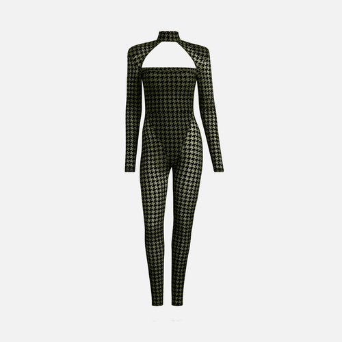 adidas x Ivy Park Herringbone Catsuit - Wild Pine/Black - HG2434