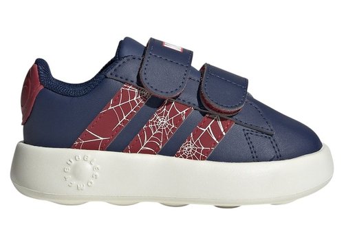 adidas x Marvel Spider-Man Grand Court - Dark Blue/Active Maroon/Off White - JS2342