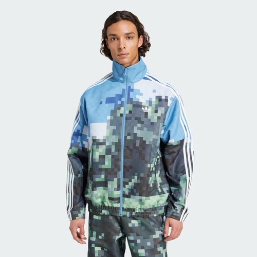 adidas x Minecraft Track Top - Hazy Blue/Magic Lime/Tribe Green - JZ9921