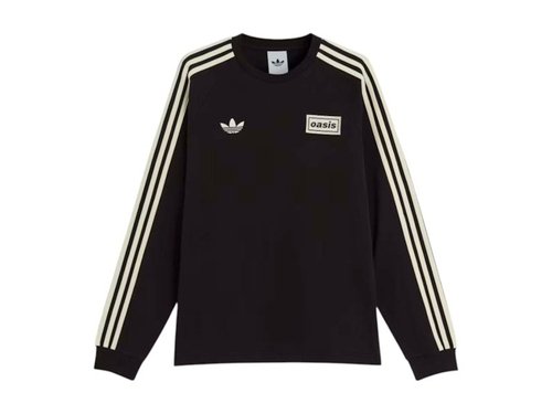 adidas x Oasis Tour 3Stripes Longsleeve Tee Shirt - Black