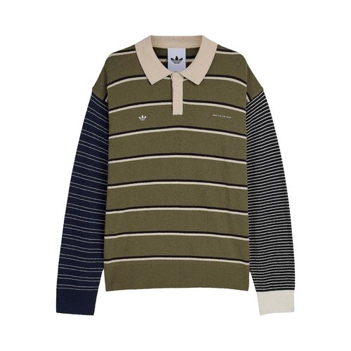 adidas x Song For The Mute 007 Multi-Stripe Pattern T-Shirt - Olistr/Alumin/Black - KS1343