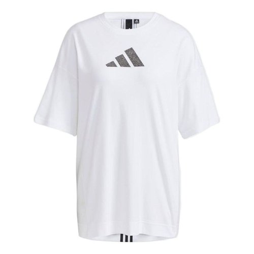 adidas x Swarovski Crossover Casual Sports Breathable Solid Color Short Sleeve White T-Shirt - H55253