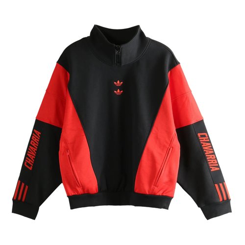adidas x Willy Chavarria Watsonville Mockneck Coat - Black/Red - KD9347