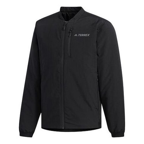 adidas Xplr Ins Bomber Outdoor Sports Solid Color Jacket - Black - EH4954