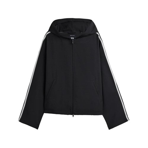 adidas Y-3 Hooded Track Top 3-Stripes - Black - JW7354