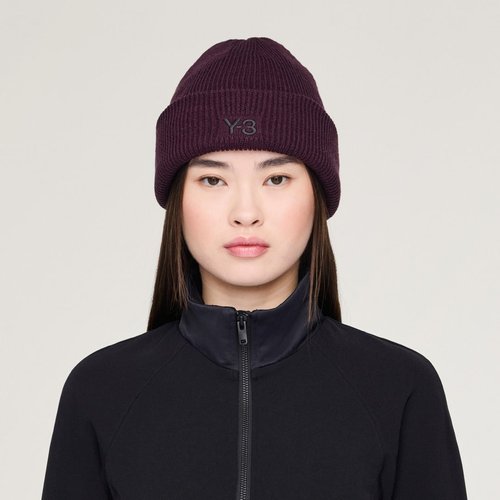 adidas Y-3 Classic Knitted Beanie - Shadow Maroon - KC0446