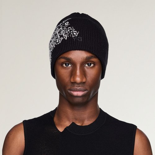 adidas Y-3 Graphic Beanie - Black - KD0181