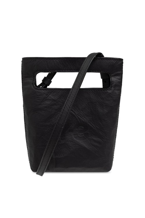 adidas Y-3 Crinkle Leather Mini Bag - Black - JX2462