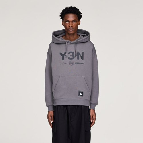 adidas Y-3 Nbhd Graphic Hoodie - Granite - JX7462