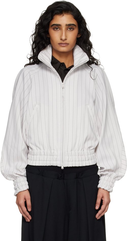 adidas Y-3 Pinstripe Sport Uniform Blouson - Chalk Pearl - KH0473