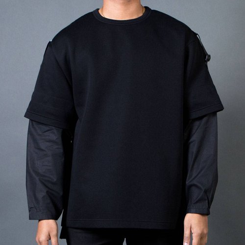 adidas Y-3 SciFi Short/Long Sleeve Tee Shirt - Black - BR1665