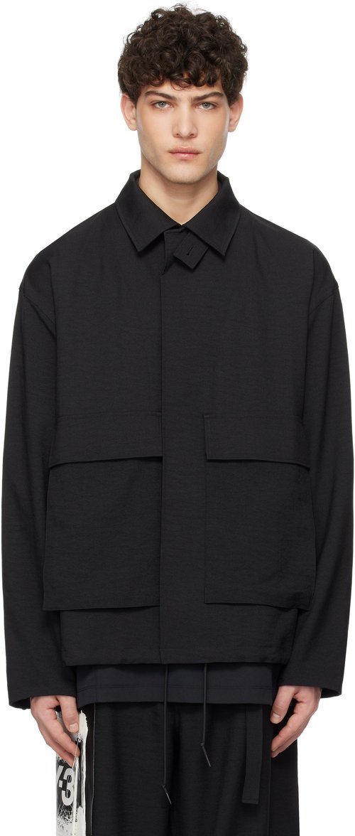 adidas Y-3 Sport Uniform Patch Coach Jacket - Black - JN3719