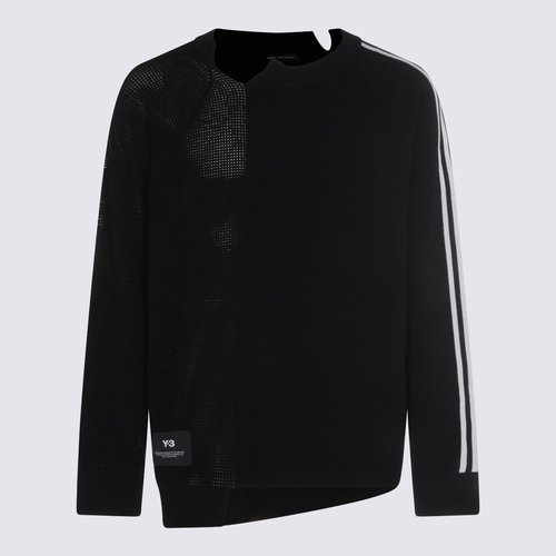 adidas Y-3 Logo Knit Sweater - Black/Chalk White - KR2395