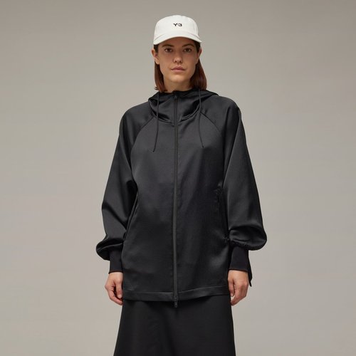 In4398 adidas Y-3 Tech Seersucker Zip Hoodie 'Black' - IN4396 | Solesense