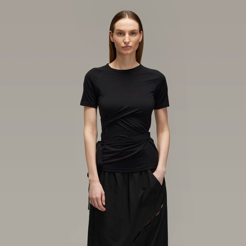 adidas Y-3 Tencel Short Sleeve Tee - Black - JD6002