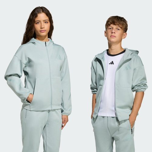 adidas Z.N.E. Full-Zip Hooded Track Jacket - Wonder Sage/Tactile Green - KD8561