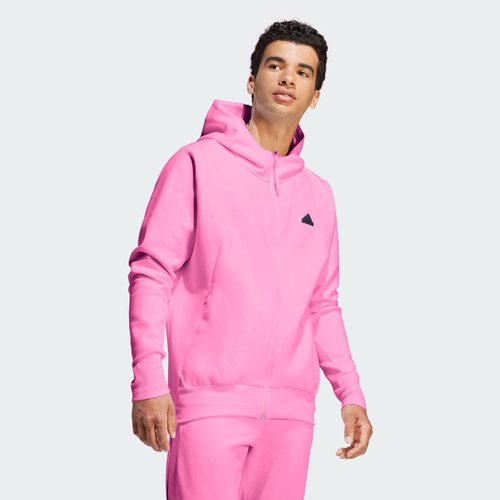 adidas Z.N.E. Premium Full-Zip Hooded Track Jacket - Pink Fusion F23 - IN5091