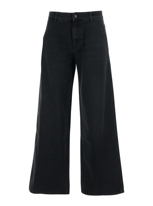 AG Jeans Black Jeans With Belt Loops And Logo Patch On The Rear In CottOn - W0166130PUCC