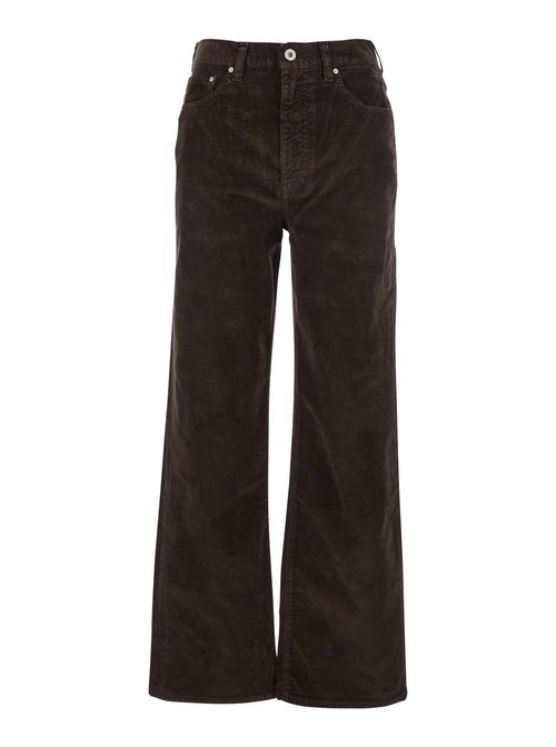 AG Jeans kora Brown Jeans With Belt Loops And Logo Patch On The Rear In Denim - W0158157COFF