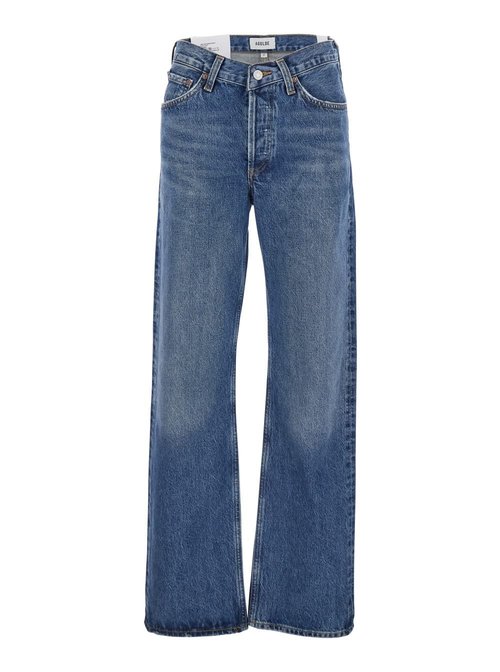AGOLDE Blue Jeans With Beltl Loops And Logo Patch On The Rear In Denim - A2291535ESS