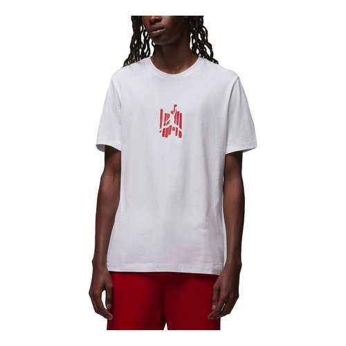 Air Air Jordan Graphic T-shirt Asia Sizing - White/Gym Red - FD7026-100