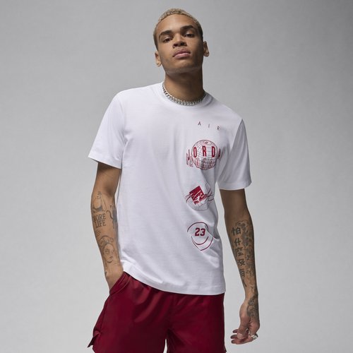 Air Air Jordan T-Shirt 'White/Gym Red' FN6027-100 Solesense