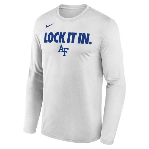 Air Force 2026 On-Court Bench Nike Dri-FIT College Long-Sleeve T-Shirt - White - M22284P870USAA-WHT