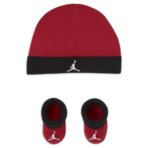 Air Jordan 0-9M Hat and Booties Set - Gym Red - LJ0102-R78