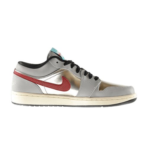 Air Jordan 1 Low City - Wolf Grey/Gym Red-Metallic Silver-Black - 641888-005