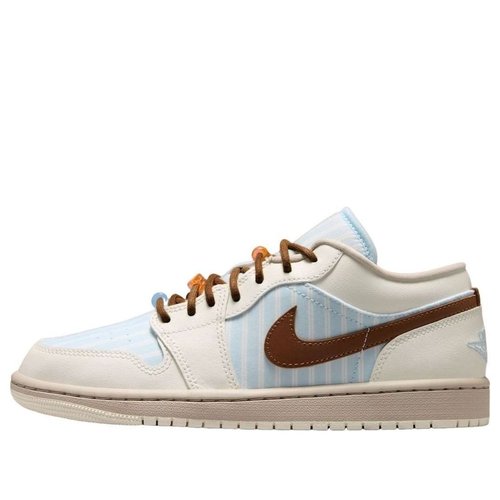 Air Jordan 1 Low Pinstripe Pack - Hydrogen Blue/Cream II/Sail - IR7553-422