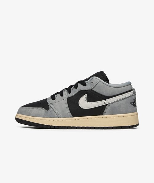 Air Jordan 1 Low SE Black - Light Smoke Grey/Sail/Muslin - HQ2021-012