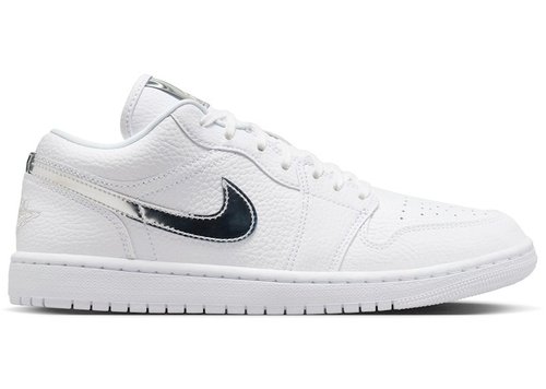 Air Jordan 1 Low SE - White/White/Metallic Silver/White - IQ9381-100