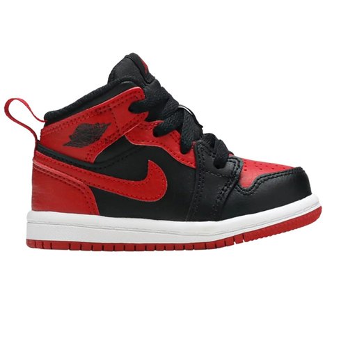 Air Jordan 1 Mid - Black/White/Gym Red - 640735-074