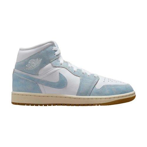 Air Jordan 1 Mid - White/Sail/Gum Light Brown/Worn Blue - HQ2005-100