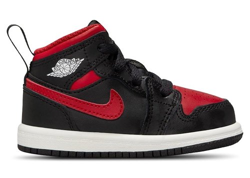 Air Jordan 1 Mid | | Size 3 - Black/Summit White/Varsity Red - DQ8425-067