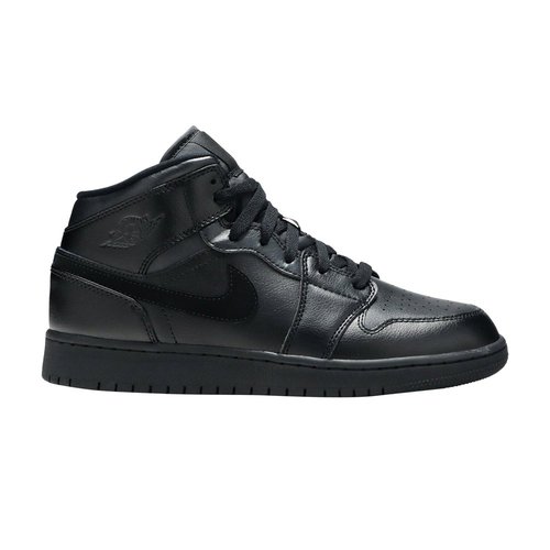 Air Jordan 1 Mid - Black/Black/Black - 554725-090