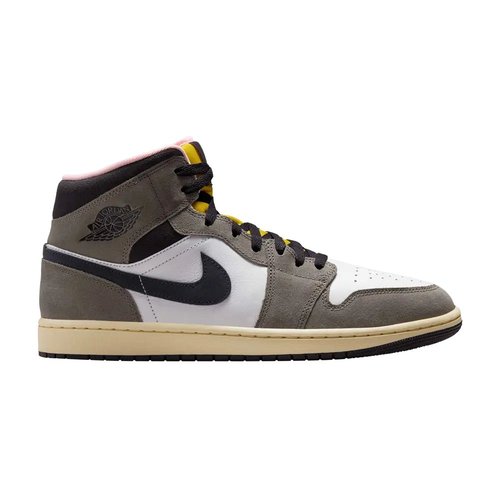 Air Jordan 1 Mid - White/Cave Stone/Dark Sulfur/Oil Grey - HQ2011-100