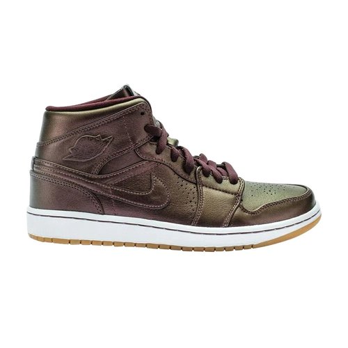 Air Jordan 1 Mid Nouveau - Deep Burgundy/Deep Burgundy-White-Gum Light Brown - 629151-605