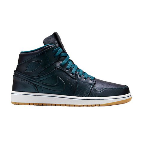 Air Jordan 1 Mid Nouveau - Space Blue/White/Gum Light Brown/Space Blue - 629151-404